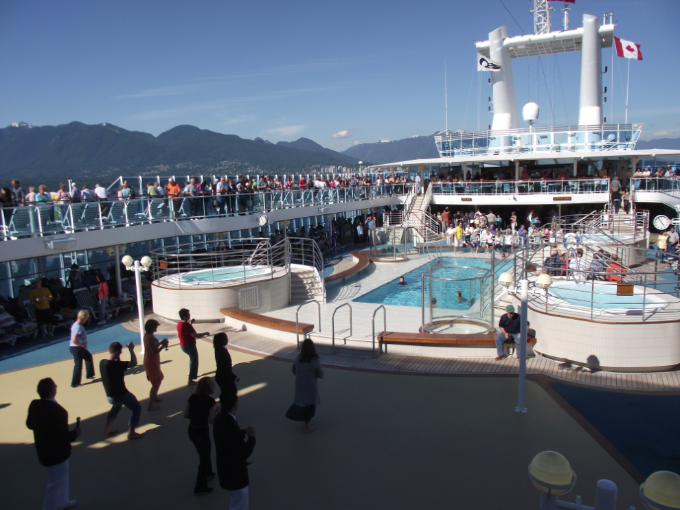 Sailaway party on the Lido Deck of the Coral Princess