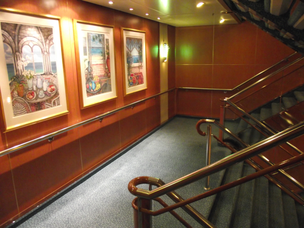 Stairway art on the Coral Princess