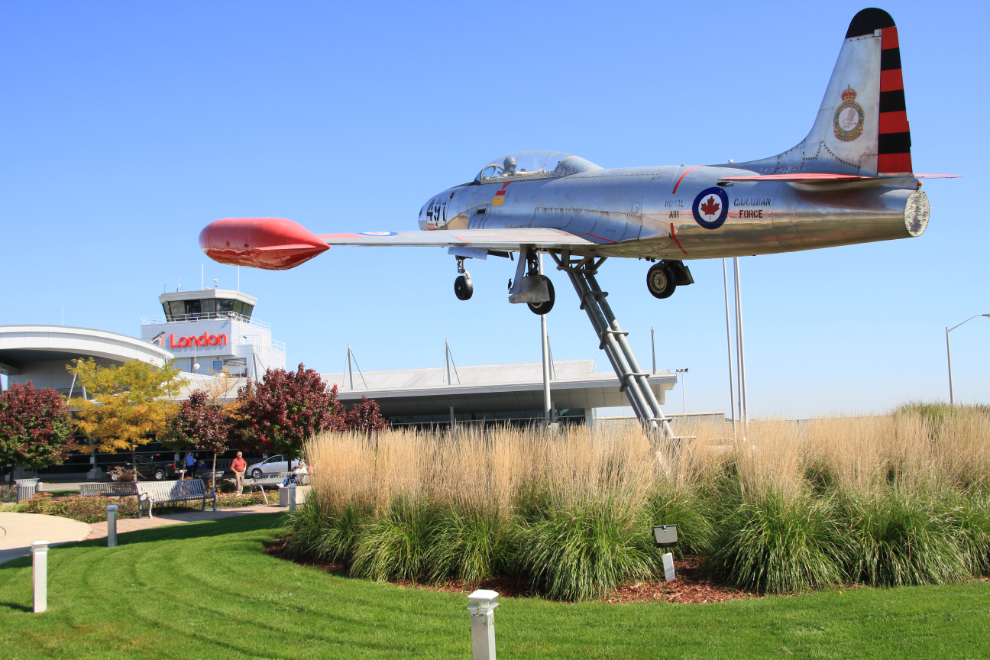 CT-33 jet at the London Airport, Ontario