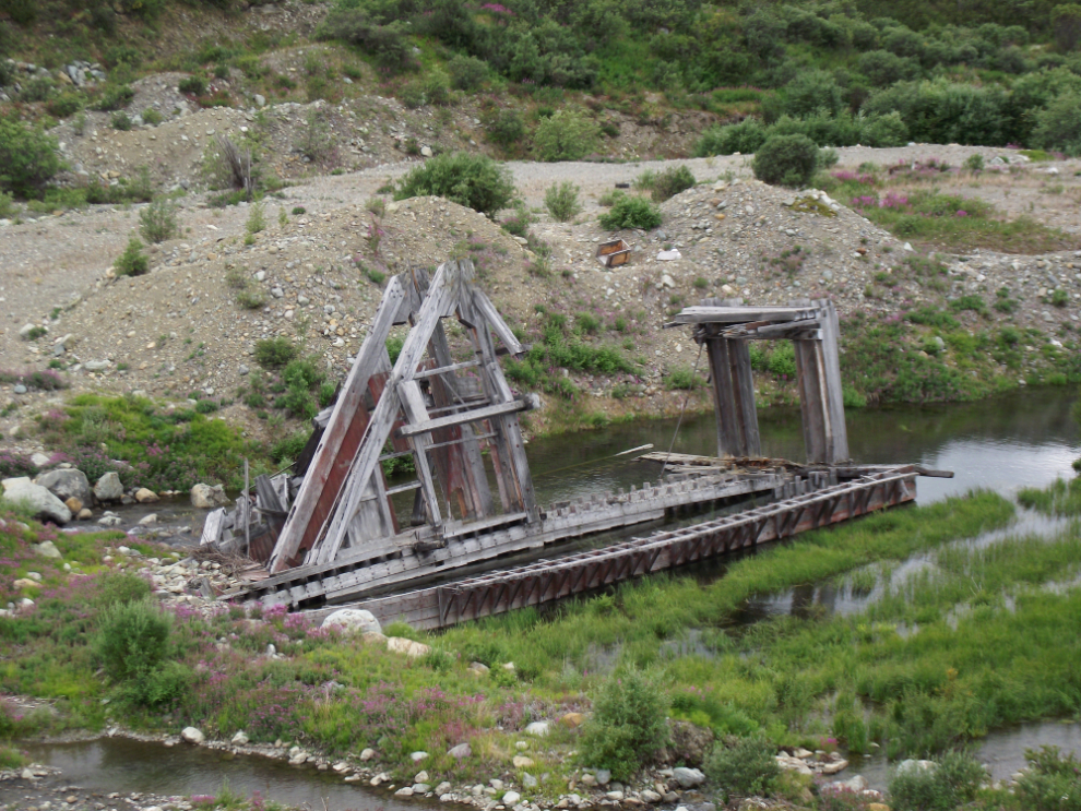 An old gold dredge in the Atlin back country
