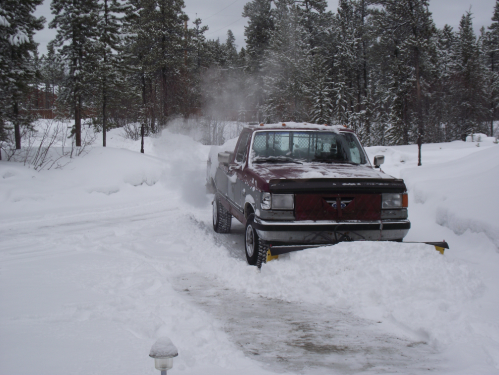My old F-150 hard at work clearing the driveway