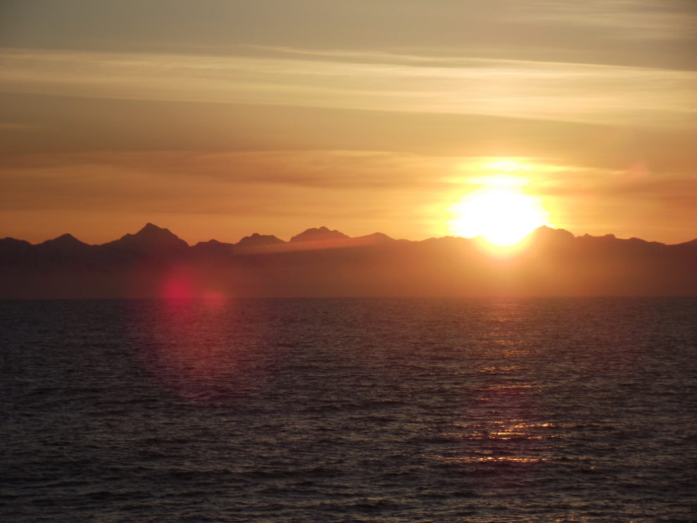 Sunrise in the Gulf of Alaska