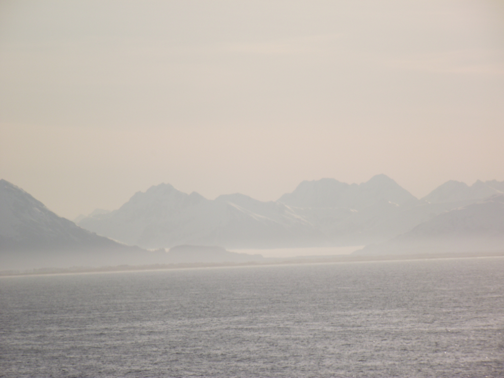 A misty morning at the mouth of Yakutat Bay