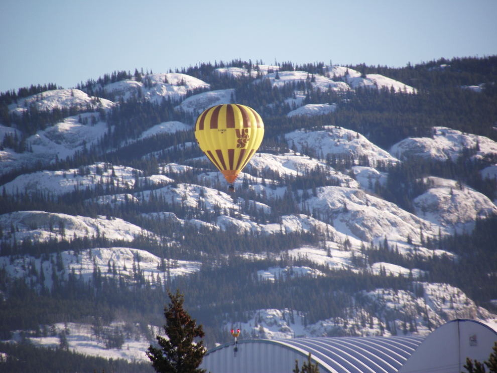German hot air balloons at the Yukon Quest sled dog race, 2011