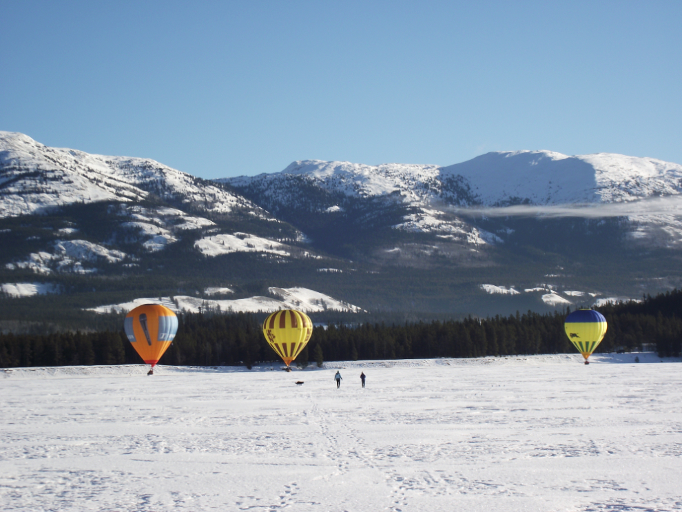 German hot air balloons in Whitehorse - February 2011