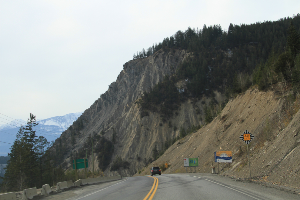 Tight curves on Highway 1 in Kicking Horse Canyon