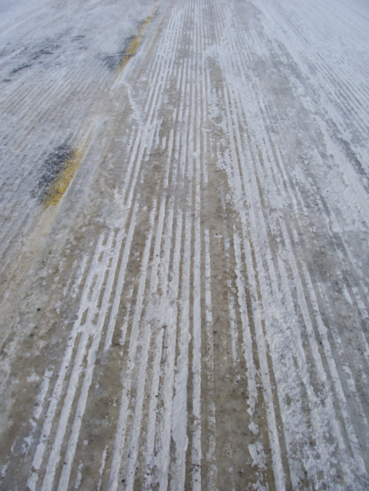 Ice blade used on the South Klondike Highway in early March