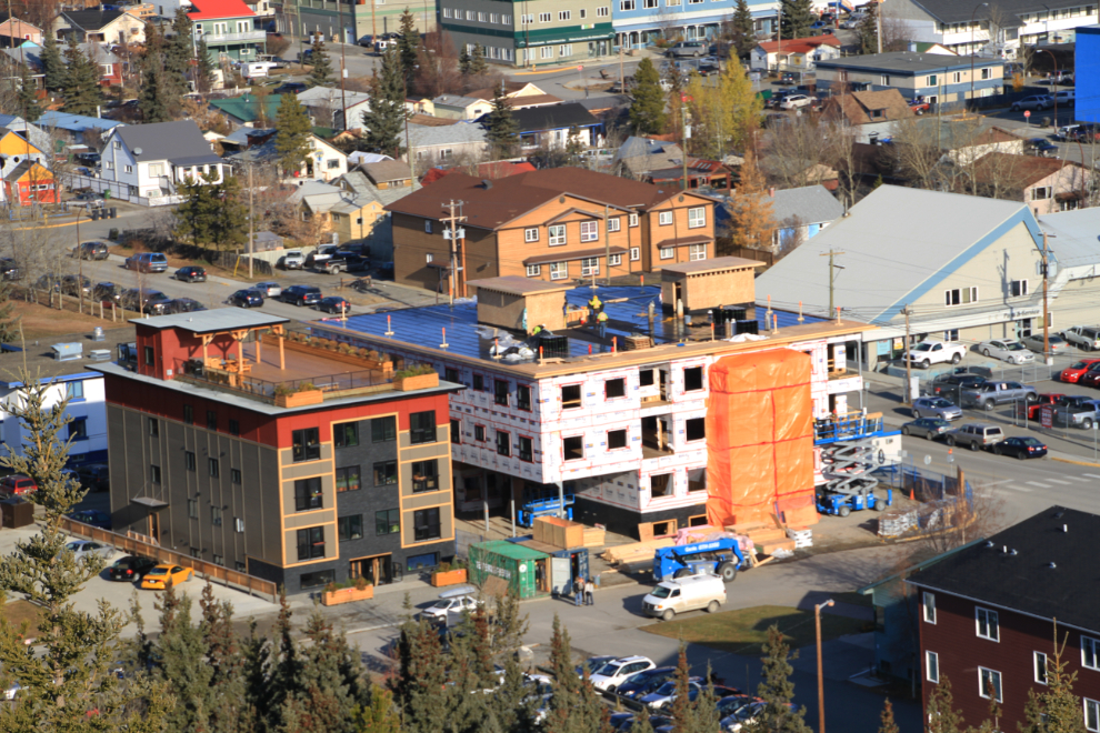 Condos being built on Main Street in Whitehorse
