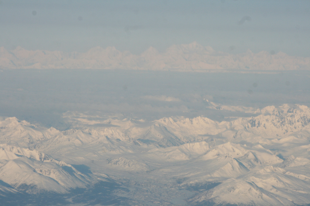 Mount Logan (Canada’s highest peak) and Mount St. Elias (Canada’s 2nd highest) from an Air Canada flight