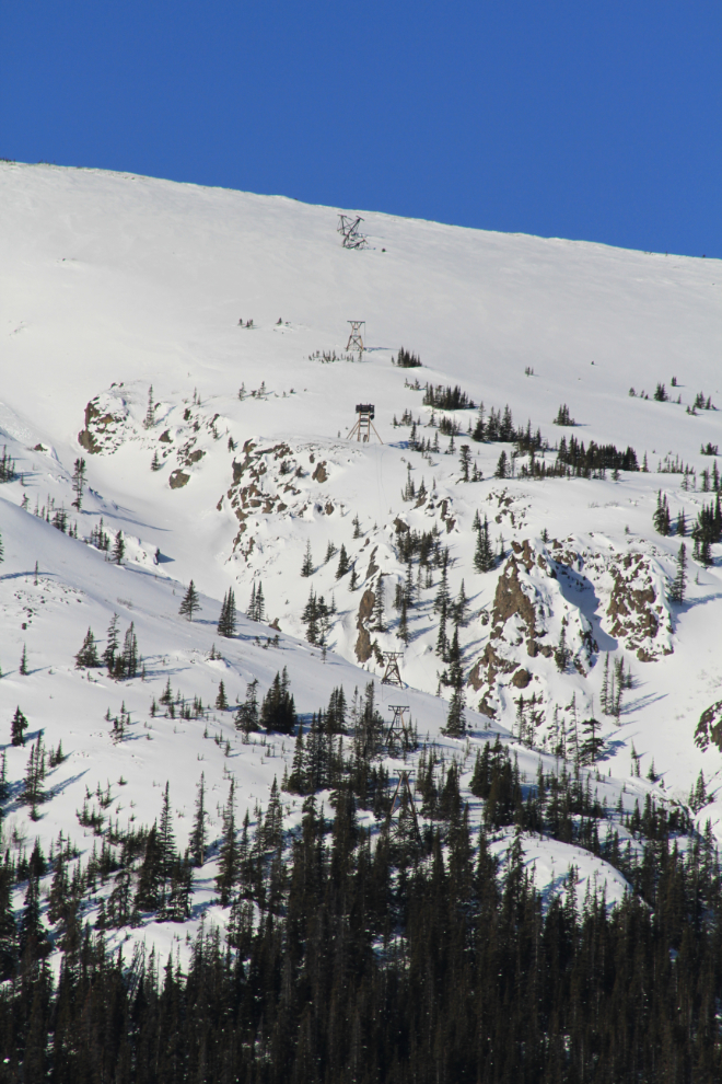 The historic aerial tramway to the Venus Mines