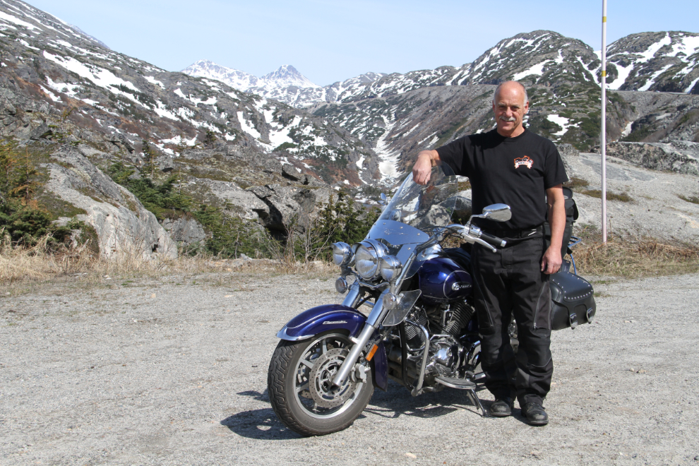 Murray Lundberg with his V-Star 1100 Classic in the White Pass