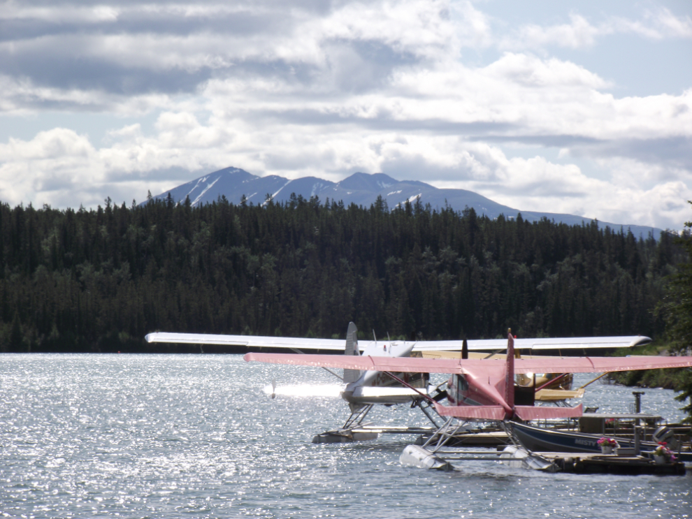 Float planes on Schwatka Lake at Whitehorse, Yukon
