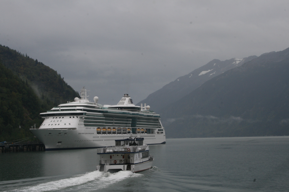 Fairweather Express and Serenade of the Seas at Skagway