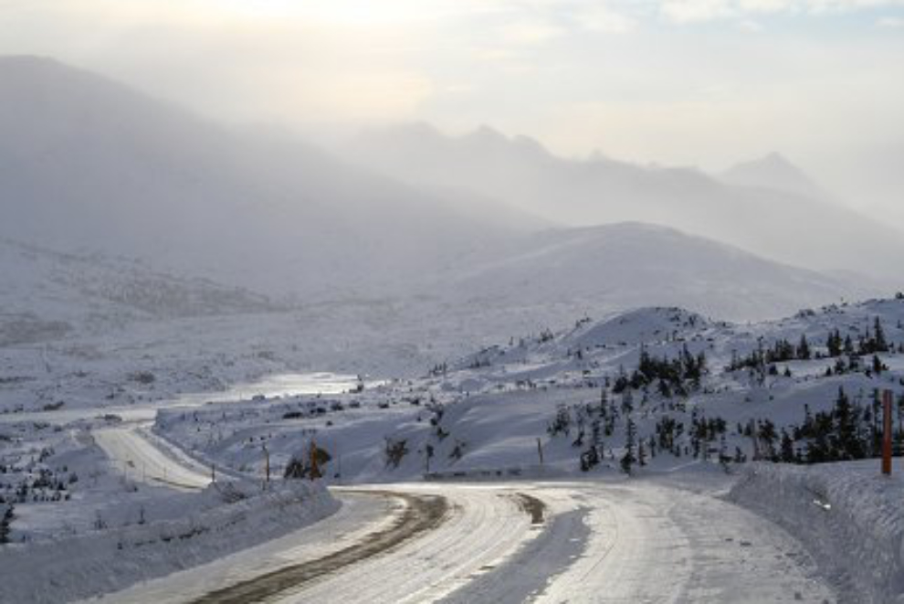 The White Pass on the South Klondike Highway in November