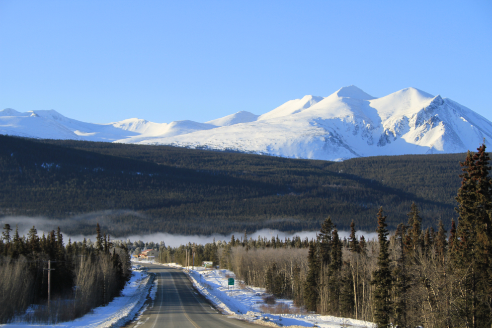 Steam fog at Carcross, Yukon