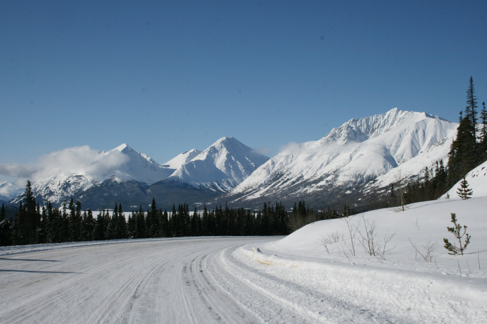 Dropping down to Tutshi Lake on the South Klondike Highway
