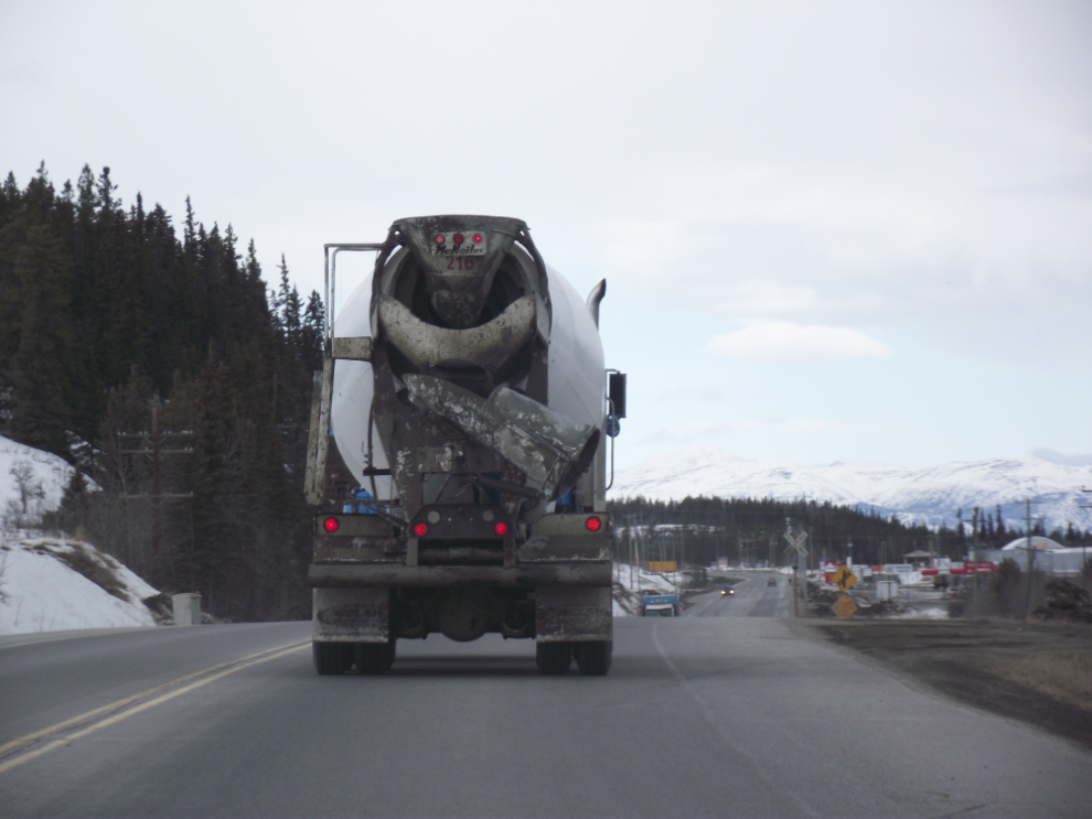 First cement truck on the Yukon season