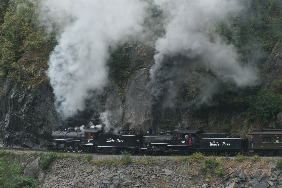WP&YR steam locomotives #73 and #69