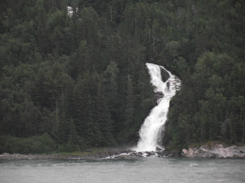 A waterfall along Taiya Inlet, Alaska