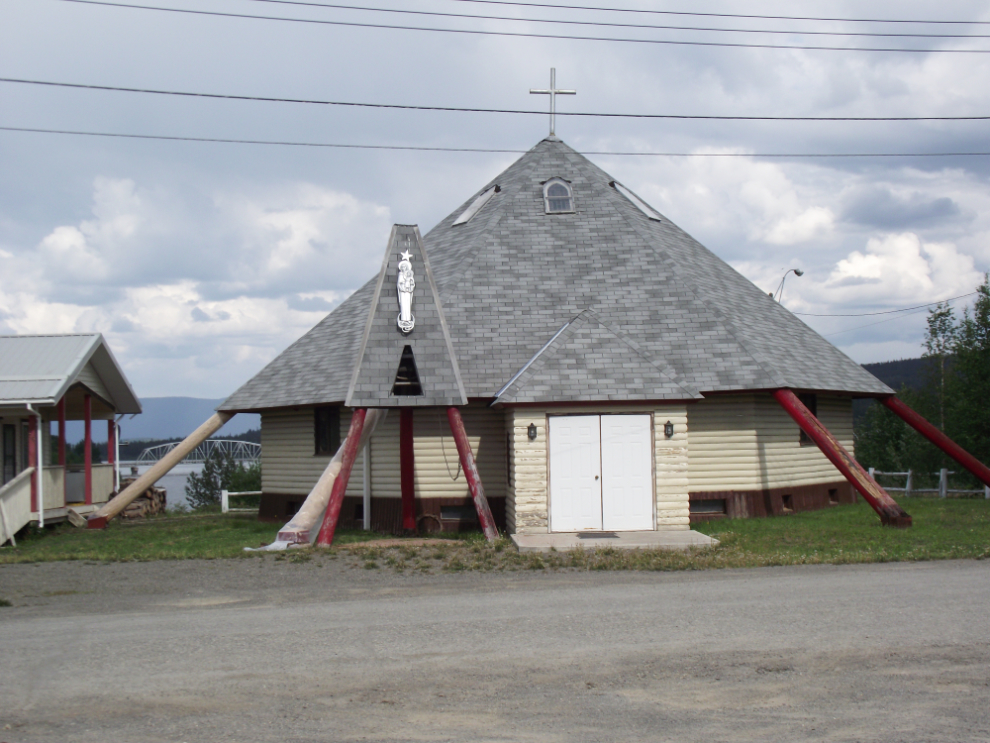 A unique old church at Teslin, Yukon