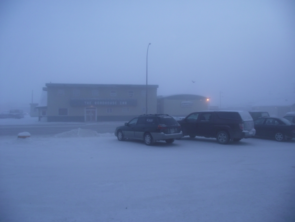 Ice fog in Whitehorse at -36C