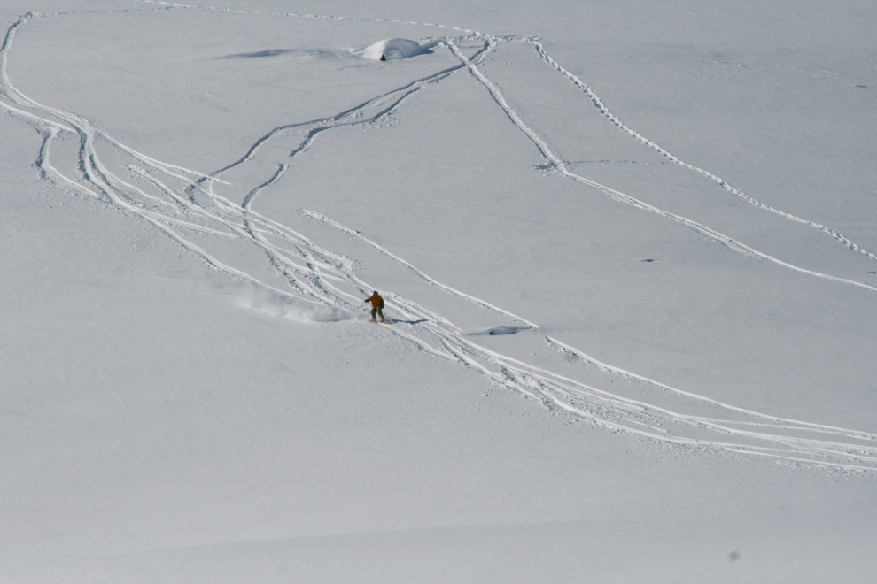 Snowboarder in the White Pass