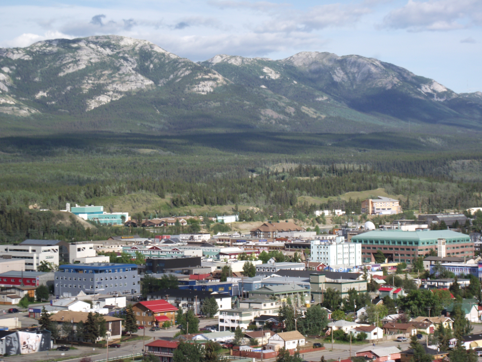 Downtown Whitehorse from the clay cliffs