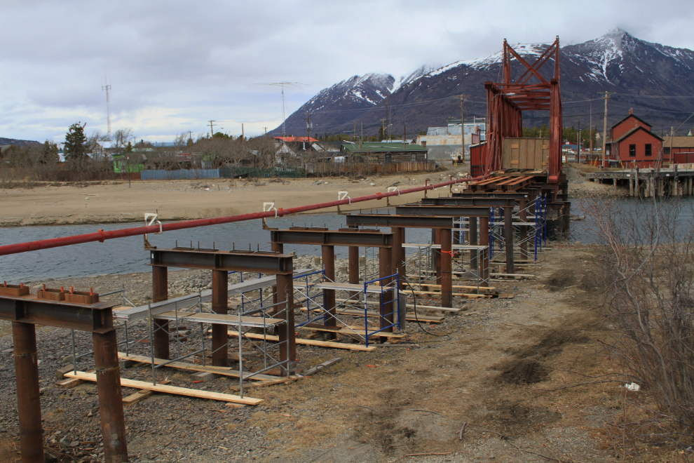 Rebuilding the railway bridge at Carcross, Yukon