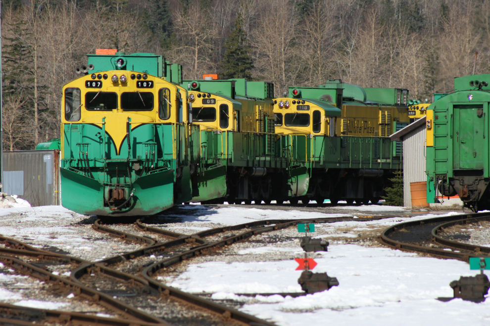 Locomotives at the White Pass Shops