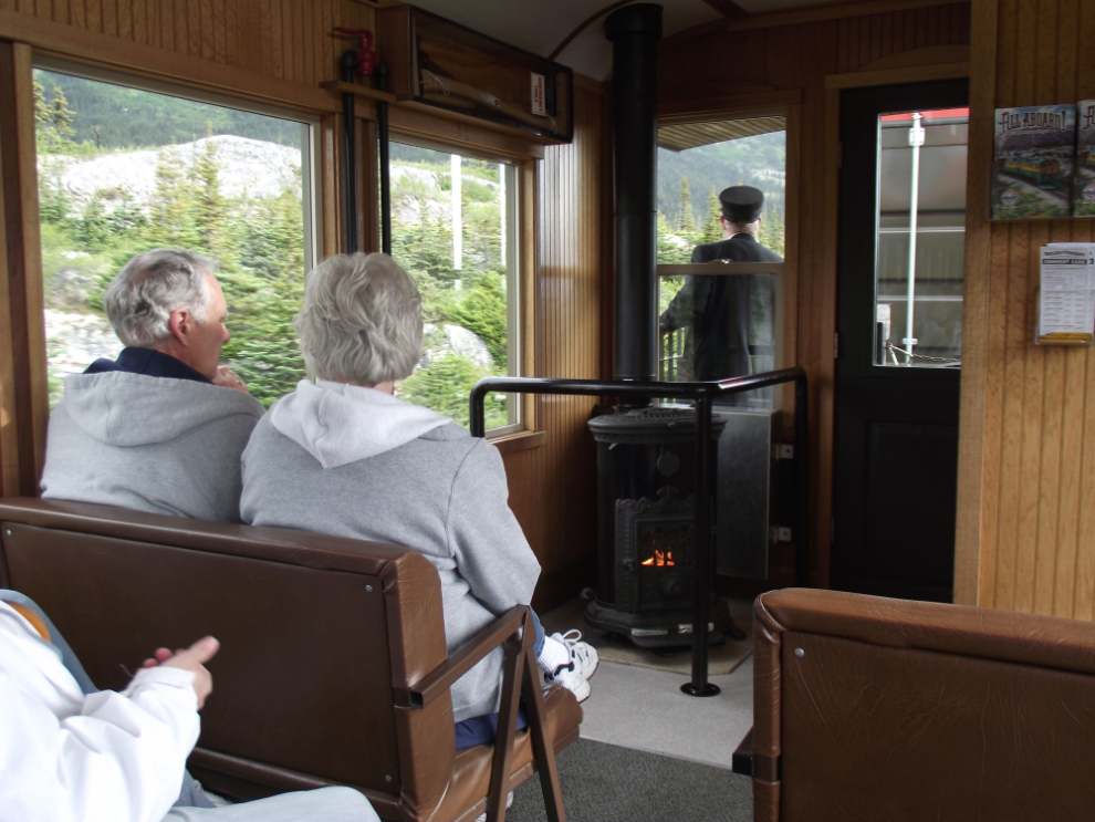 Passenger car on the White Pass & Yukon Route railway
