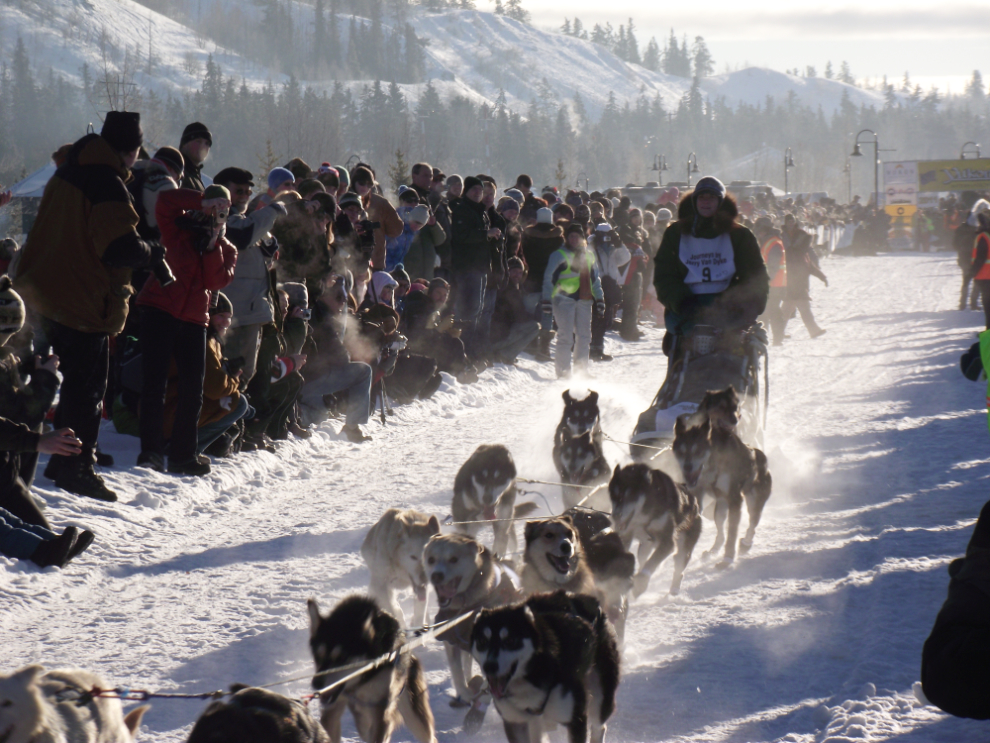 Christine Roalofs in the Yukon Quest sled dog race, 2011