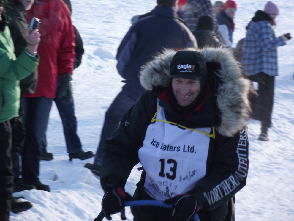 Hans Gatt in the Yukon Quest sled dog race, 2011