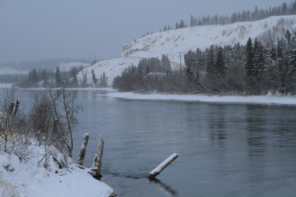 Yukon River in Whitehorse in November