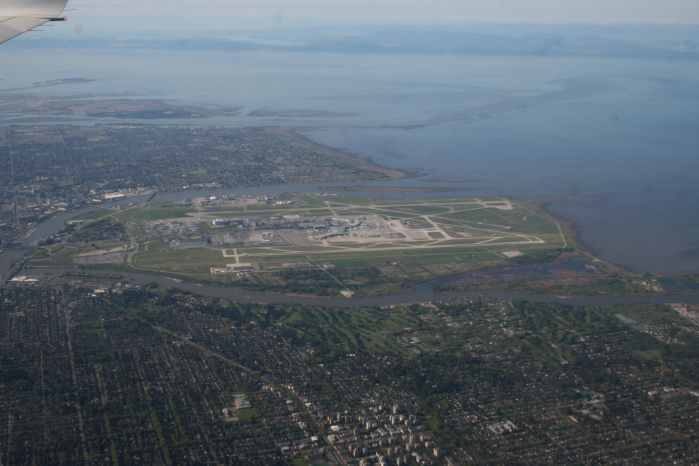 Aerial view of YVR, Vancouver