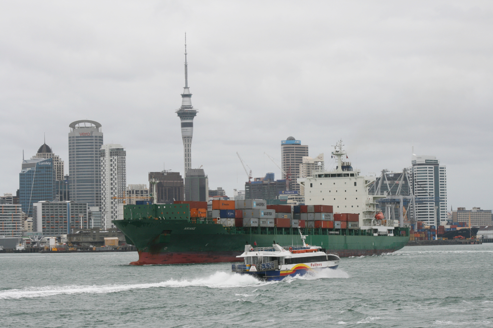Auckland harbour is a very busy place