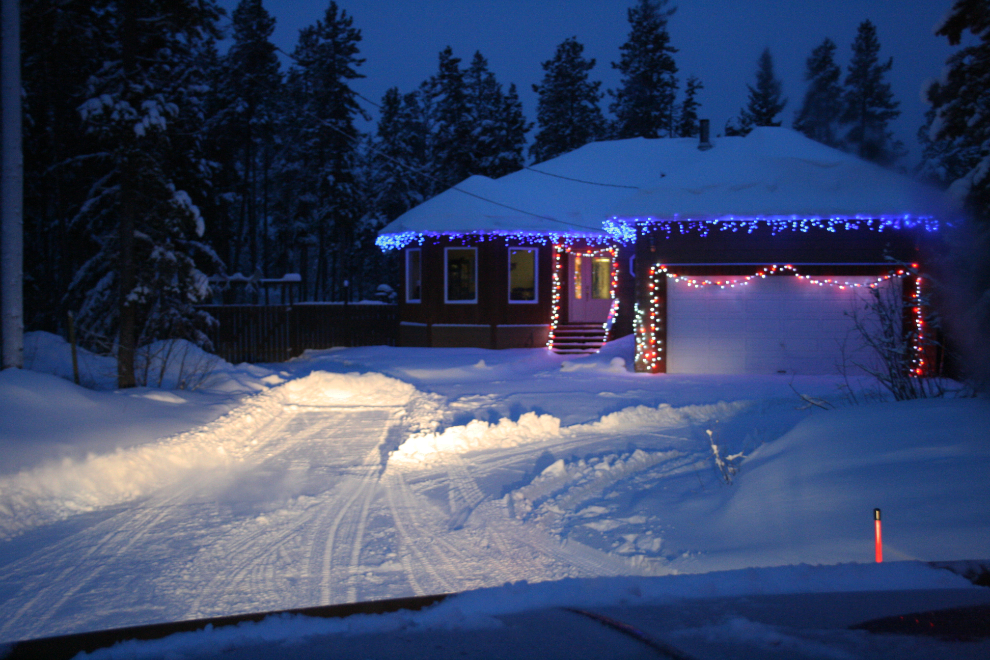 Plowing snow at my Yukon home