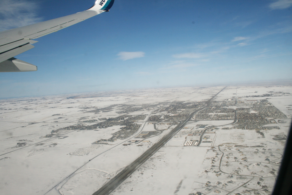 Aerial view of Airdrie, Alberta, March 2010