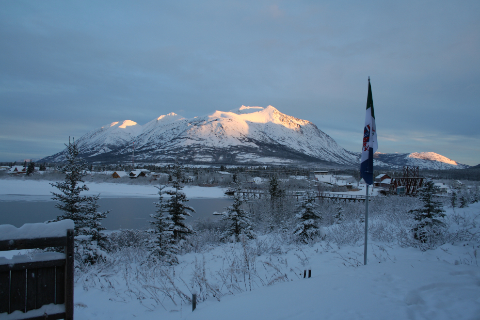The view from my cabin at Carcross, Yukon, in the winter