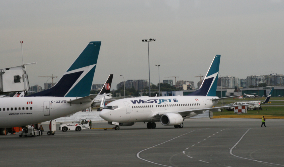Westjet Boeing 737s at Vancouver