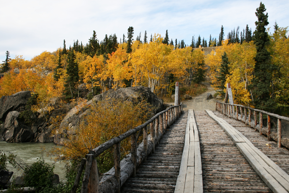 The bridge over Canyon Creek was one of the first bridges built in the Yukon. 