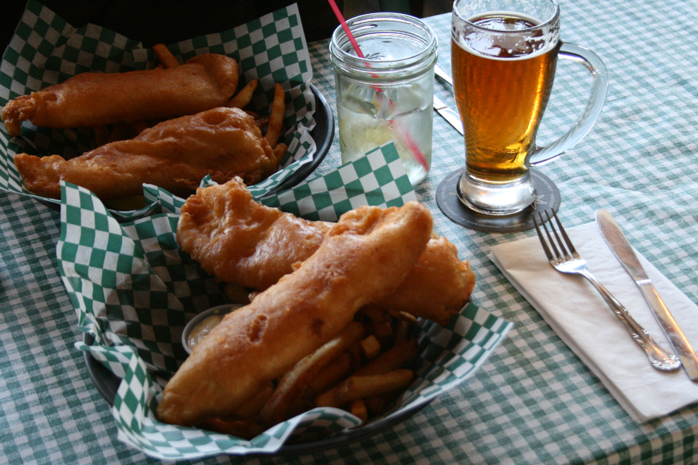 Halibut & chips at Klondike Rib & Salmon in downtown Whitehorse