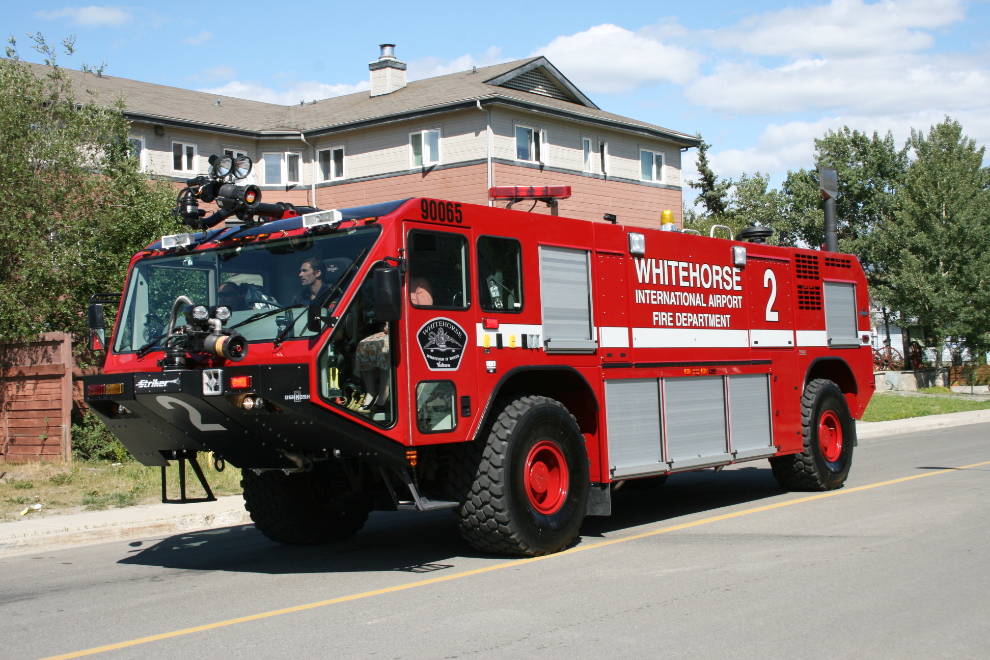 Funeral procession for Marty Dobbin, Yukon Fire Marshal