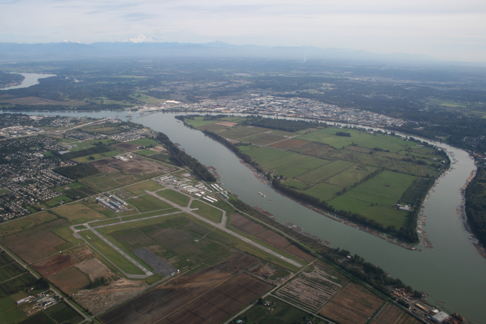 Aerial view of the Pitt Meadows airport where I learned to fly in 1966