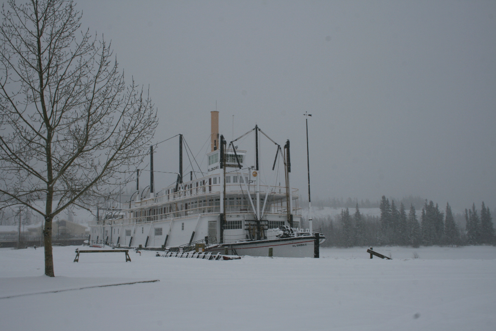 SS Klondike in a late-March snowstorm