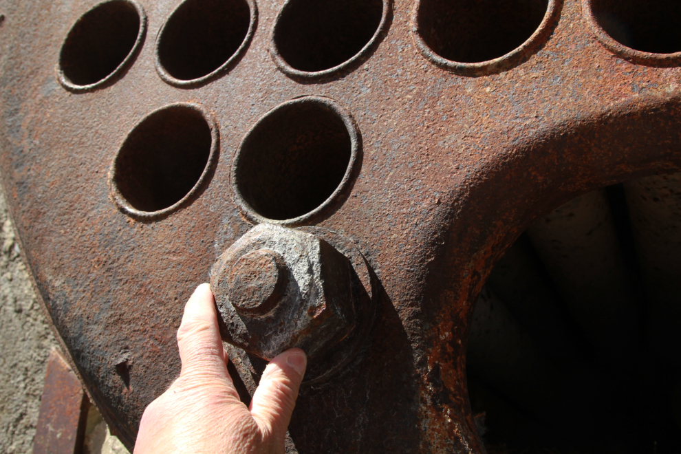 The wood-fired boiler in the historic mill of the Venus silver mine