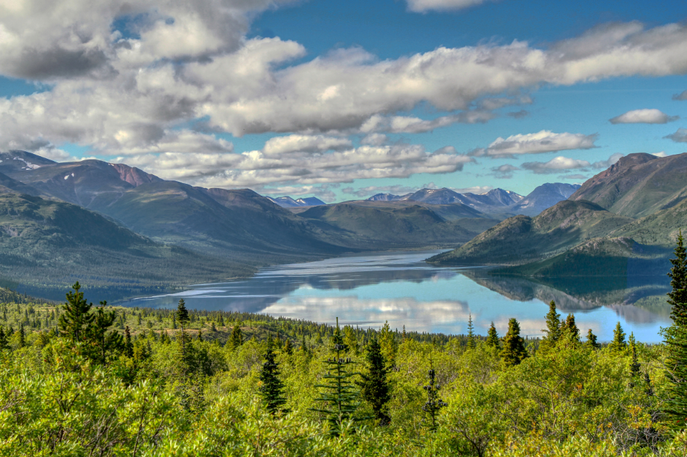One of the spectacular views from Mt. McIntyre at Whitehorse, Yukon - Fish Lake