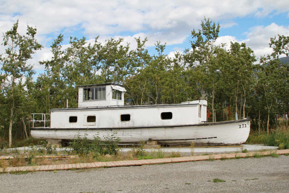 The old BYN (British Yukon Navigation) work boat Sibilla at Carcross, Yukon