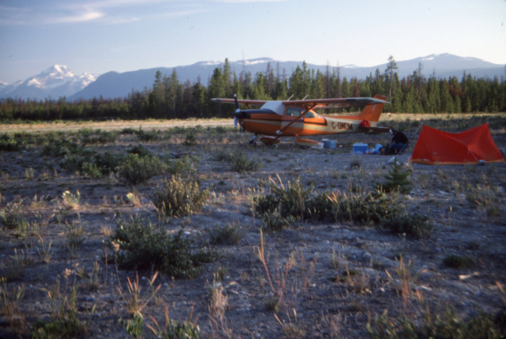 Boondock camping with my Cessna 172 at Tatla Lake, BC