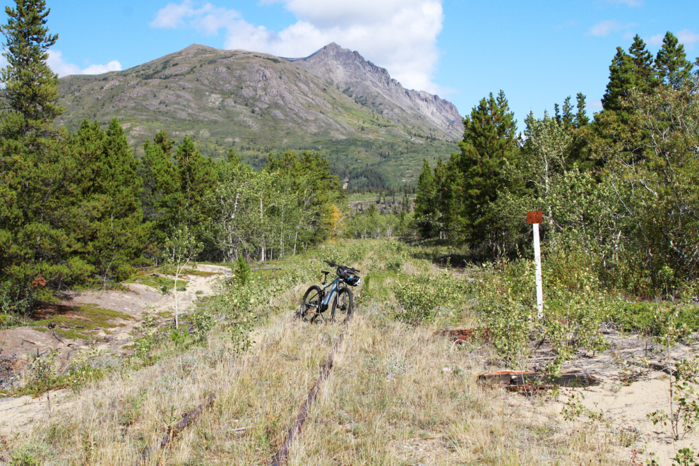 E-bike at Mile 69 on the White Pass & Yukon Route railway line just north of Carcross, Yukon