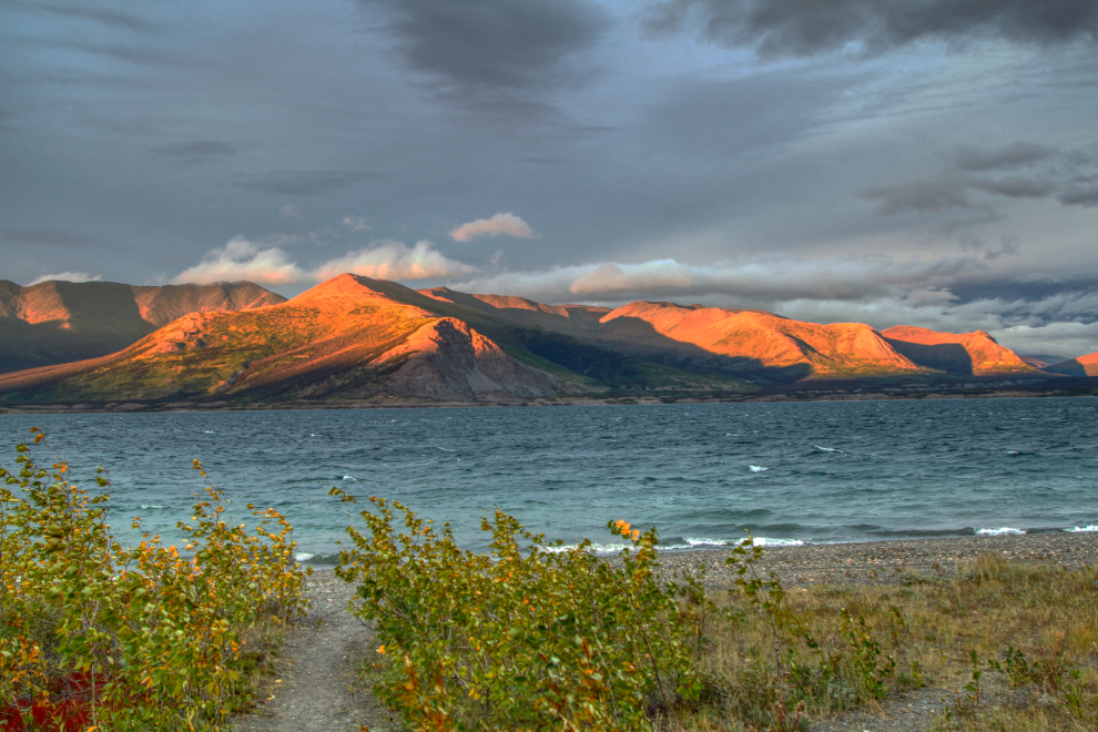 Stormy sunset at Kluane Lake, Yukon
